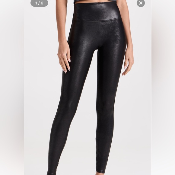 Spanx Faux Leather Leggings Color: Black Size: XSmall - Picture 2 of 10